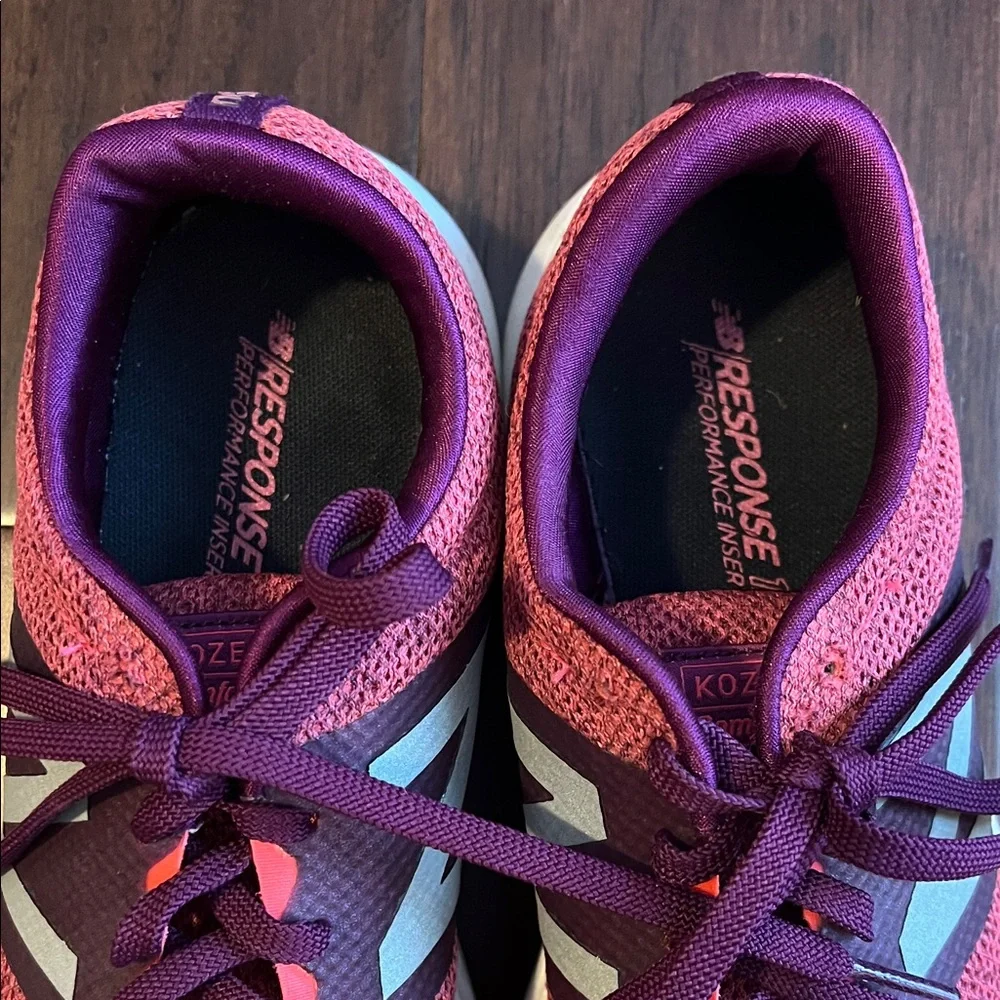 New Balance Women's Berry and Silver Athletic Shoes